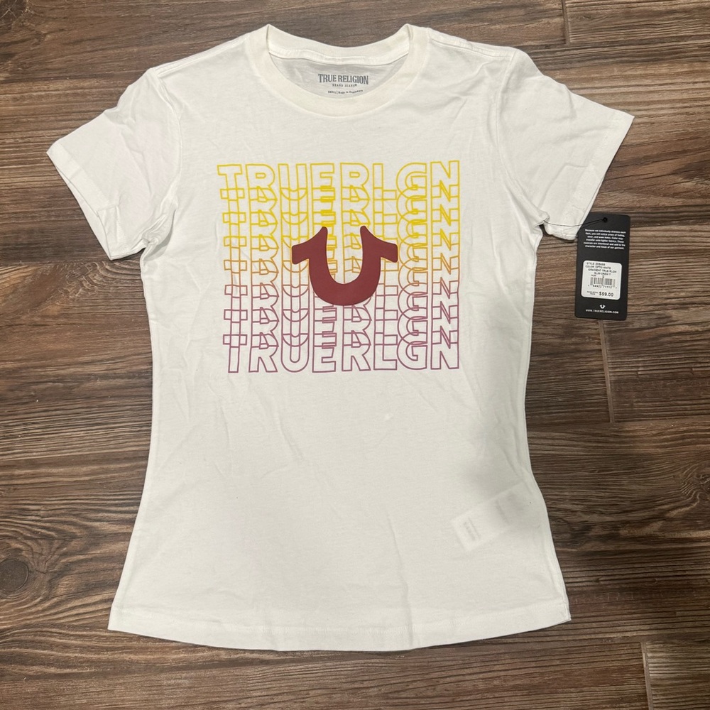 True Religion White Graphic T-Shirt